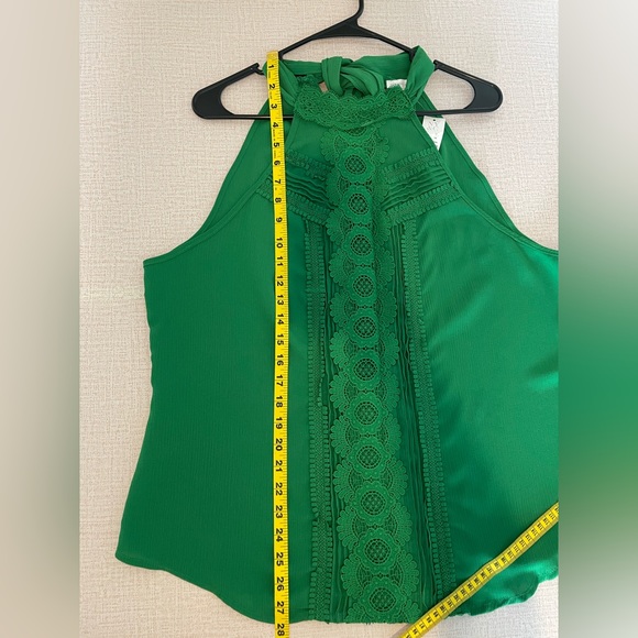 New York & Company Green Halterneck Blouse size XL - Picture 8 of 9